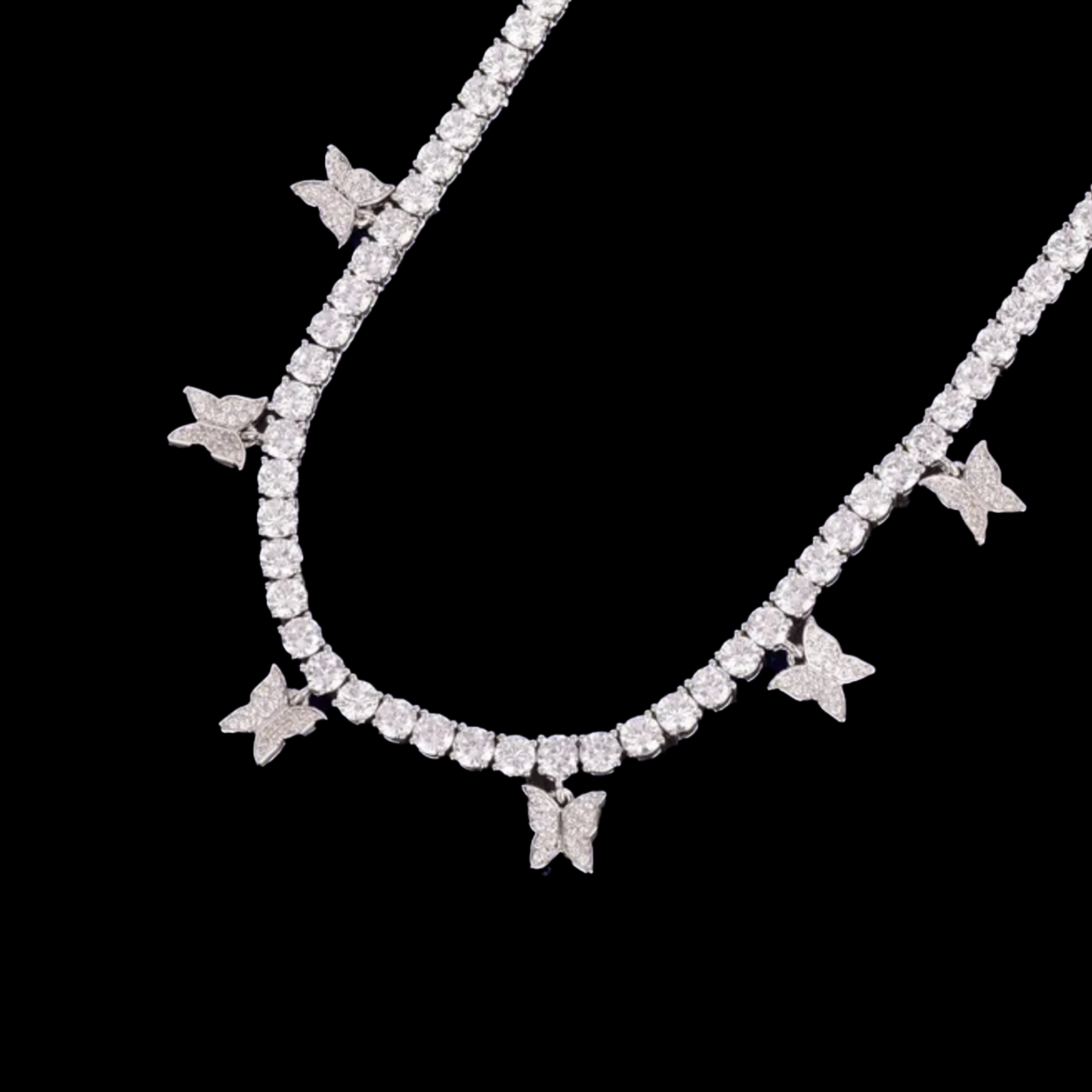 Butterfly Tennis Necklace